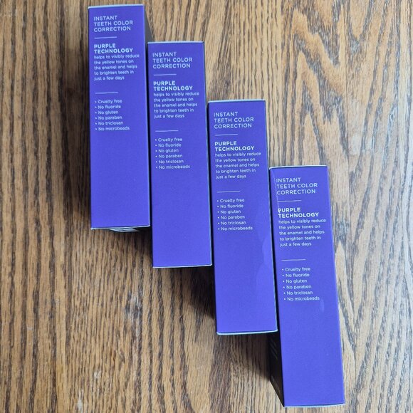 Lot of 4 Evo Purple Peppermint Instant Color Correction Toothpaste 3.5 oz 3/2027 - Picture 5 of 16